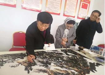 2019年1月29日，民革济宁总支联合山东书画院举办走进汶上县朱熹故里送书画送福活动。